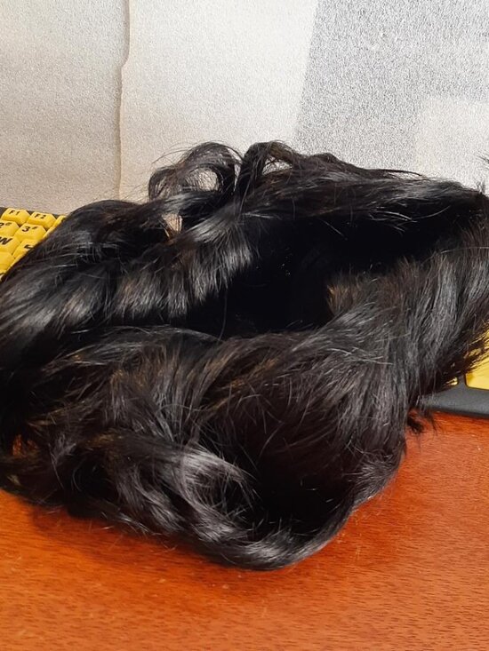 NEW ! MEN Short Curly Wig 12 Inch Human Hair Black